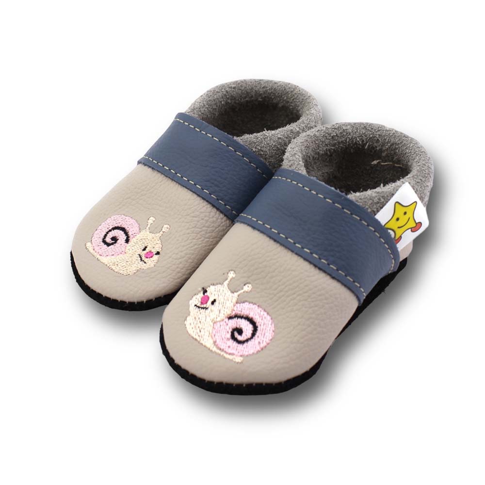 Preview: Lauflernschuhe Schnecke auf grau